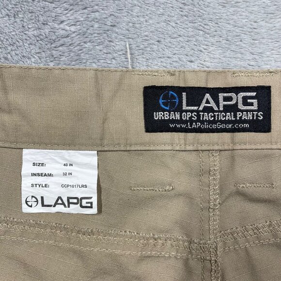 LAPG Urban Ops Tactical Pants 40x32 Beige Cotton/Polyester Blend Mens‎ - Picture 2 of 10